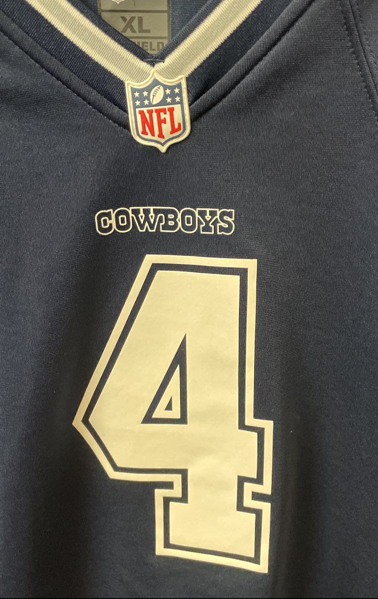 Nike Women's Dallas Cowboys Dak Prescott #4 Football Jersey Navy Blue XL 18/20