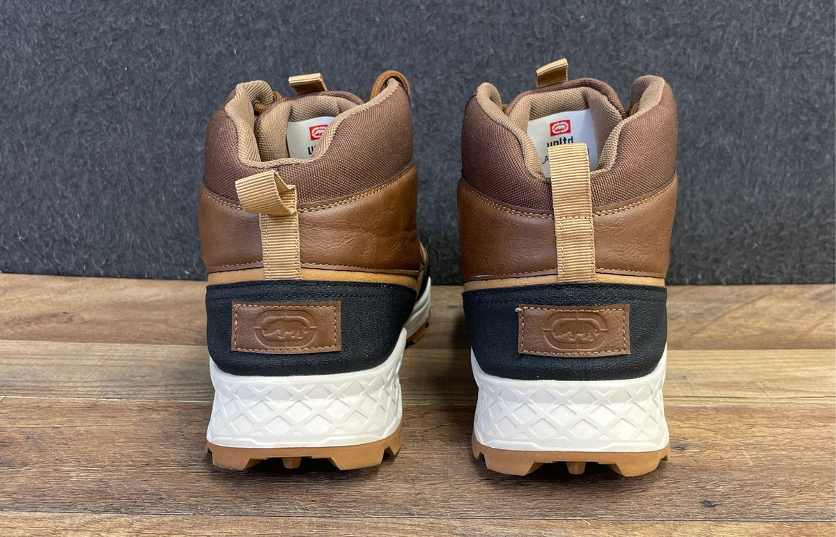 Ecko Unltd Lance-15M Brown Tan Black High Top Sneakers Men's Size 10