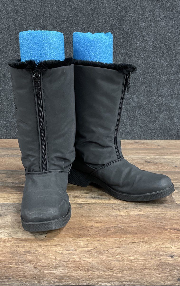 Totes Staride Black Mid-Calf Winter Snow Boots Women's Size 8M