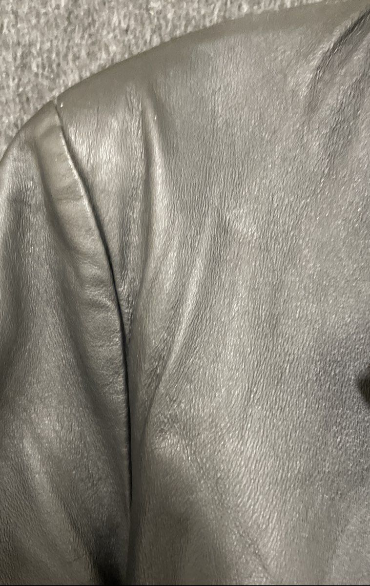 Michael Michelle Women's Black Genuine Leather Belted Trench Jacket Sz L