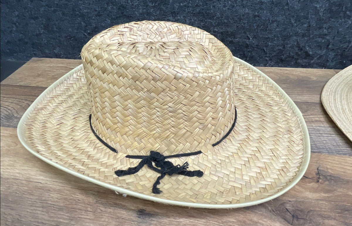 Lot of 2 Ranch Hat Men's Western Cowboy Natural Woven Straw Hats Sz 7