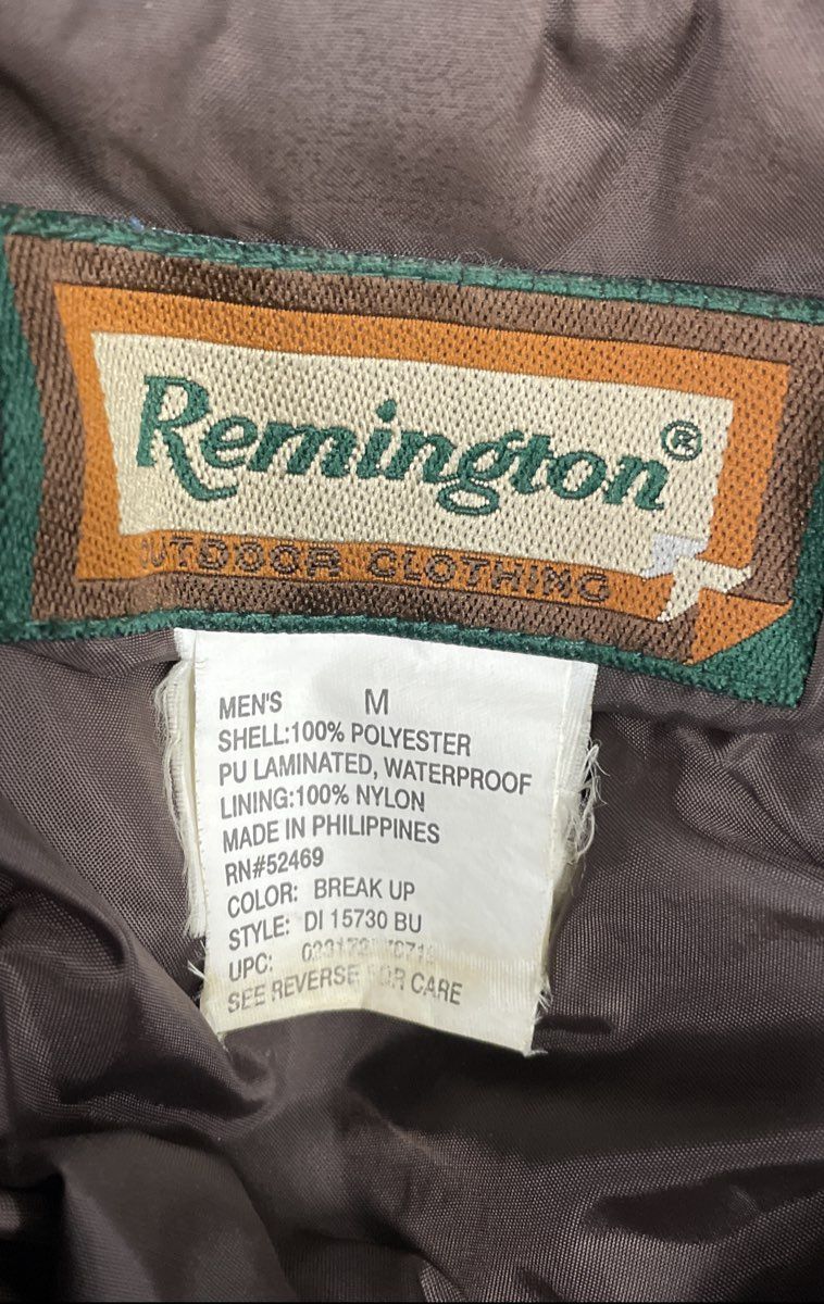 Remington Men's Vintage Camo Waterproof Hunting Jacket Mossy Oak Break Up Sz M