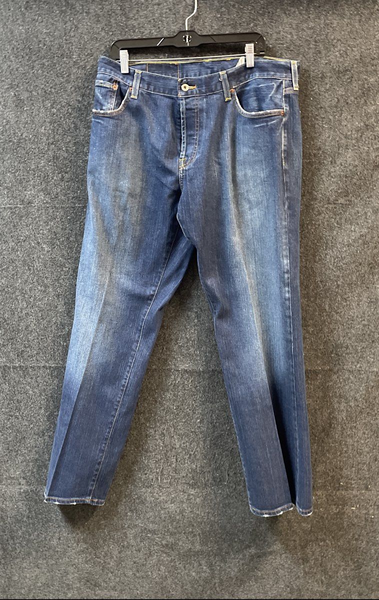 Lucky Brand Men's Slim Bootleg Blue Indigo Stretch Dungarees Jeans Sz 36 Reg