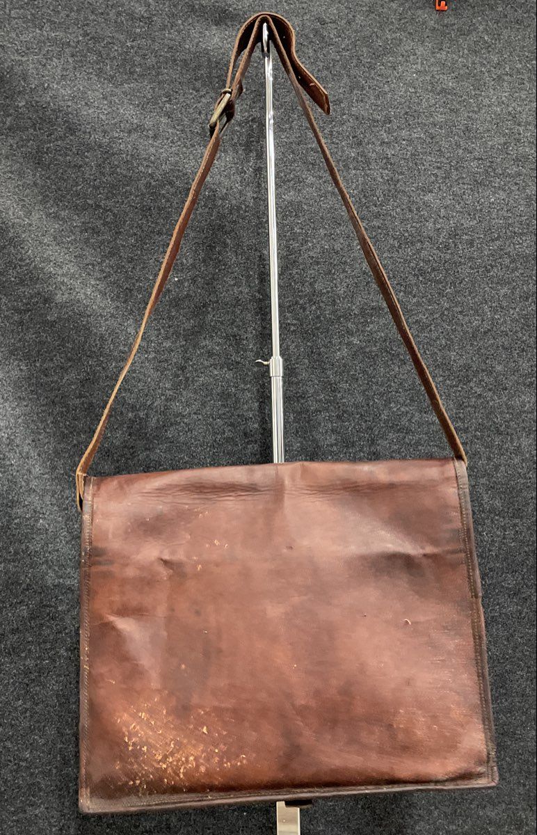 Brown Leather Messenger Bag Laptop Briefcase Satchel Adjustable Strap