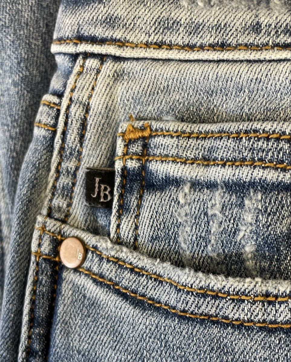 Judy Blue Women's Light Wash High Waist Distressed Boot Cut Jeans Sz 13/31 NWT