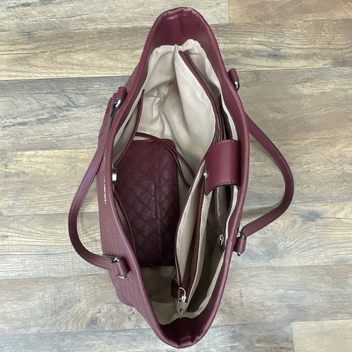 Dana Buchman Burgandy Tote Bag