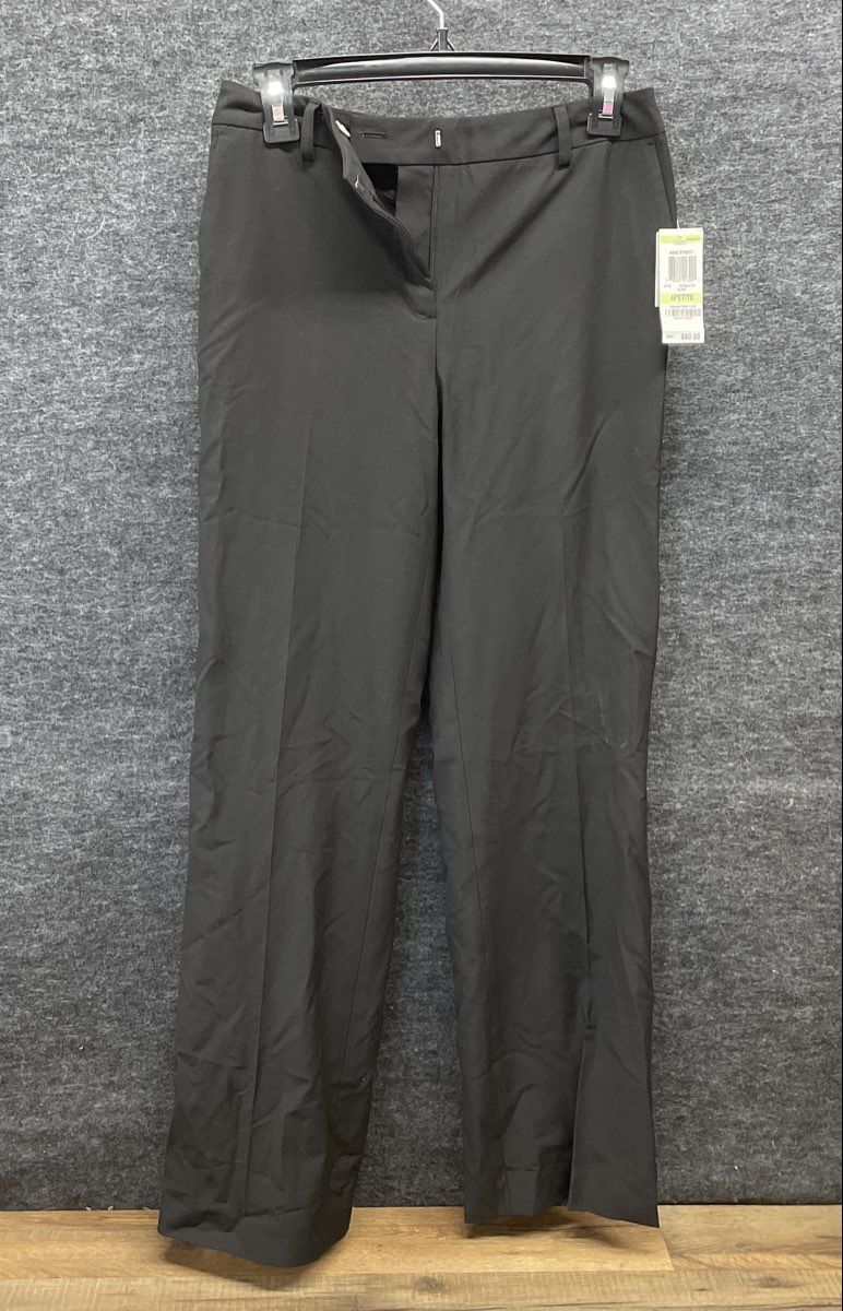 Charter Club Women's Black Katherine Fit Full Length Dress Pants NWT Sz 4P