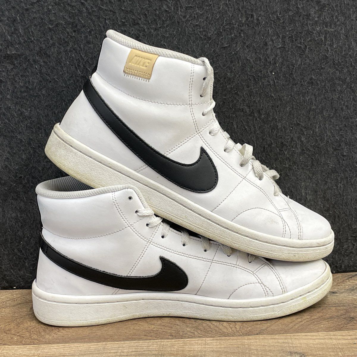 Nike Court Royale 2 Mid White Black Sneakers Men's Size 9.5