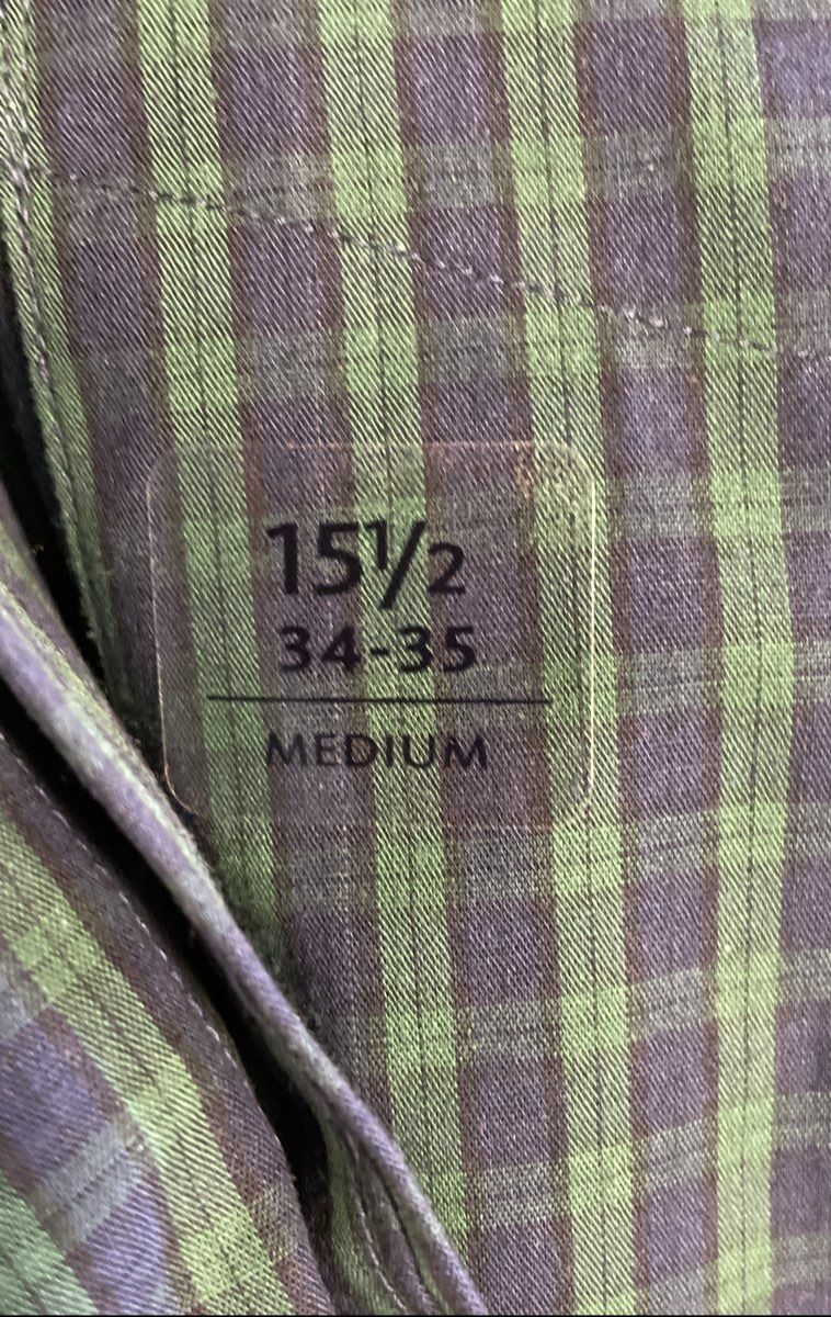 NWT Men's Size 15.5 M Green Blue Club Room The Estate Easy Care Dress Shirt