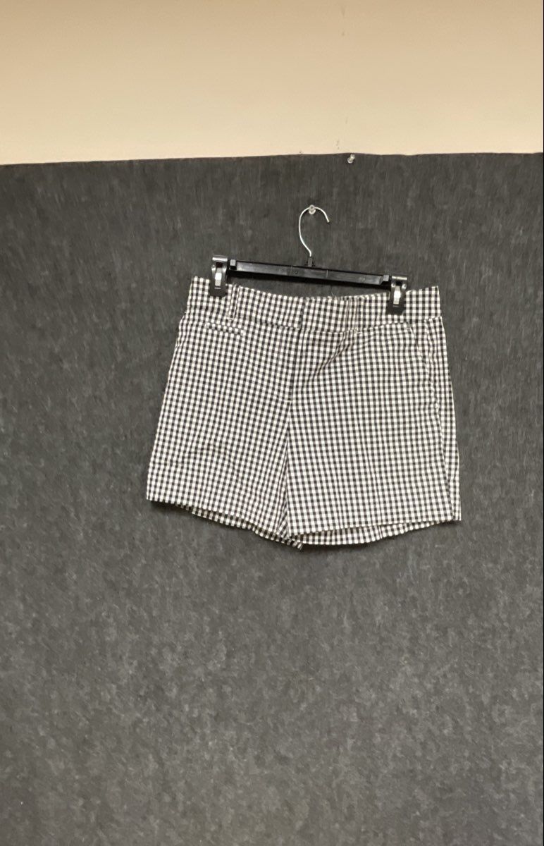 Ann Taylor Women's Black White Gingham Check Shorts Size 10