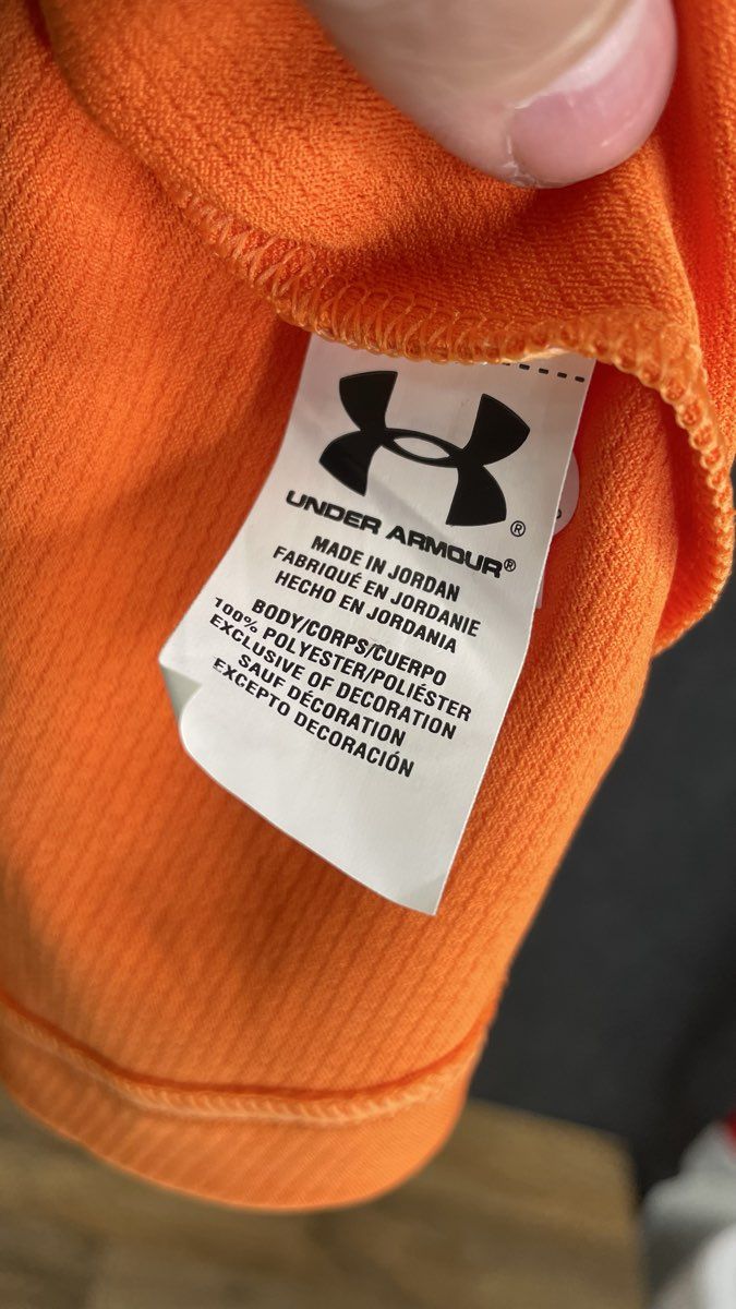 Under Armour Men's Polo Shirt Orange HeatGear Loose Fit Short Sleeve Sz 2XL