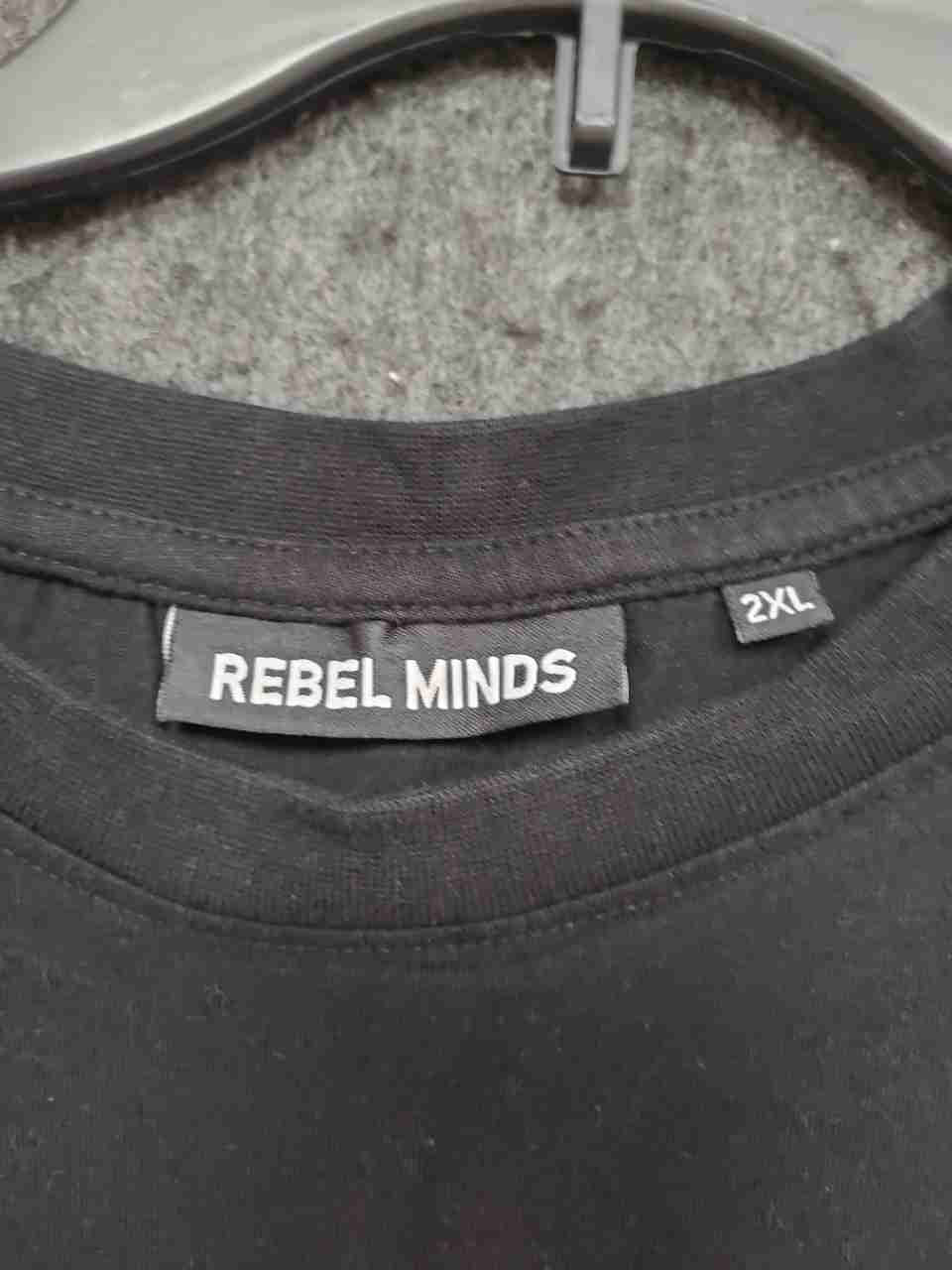 Rebel Minds Born Rebel Tiger Dagger Graphic Streetwear T-Shirt Black Sz 2XL