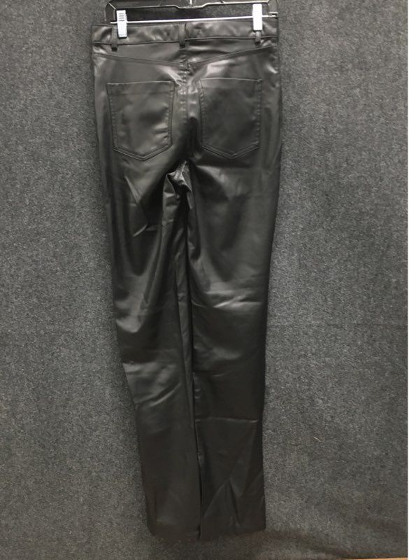 Zara Women's NWT Black Faux Leather Straight Leg Pants Size 4