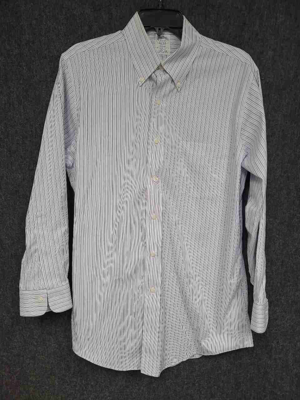 Brooks Brothers Men's Regent Multi-Stripe Supima Cotton Non-Iron Shirt 15.5 32