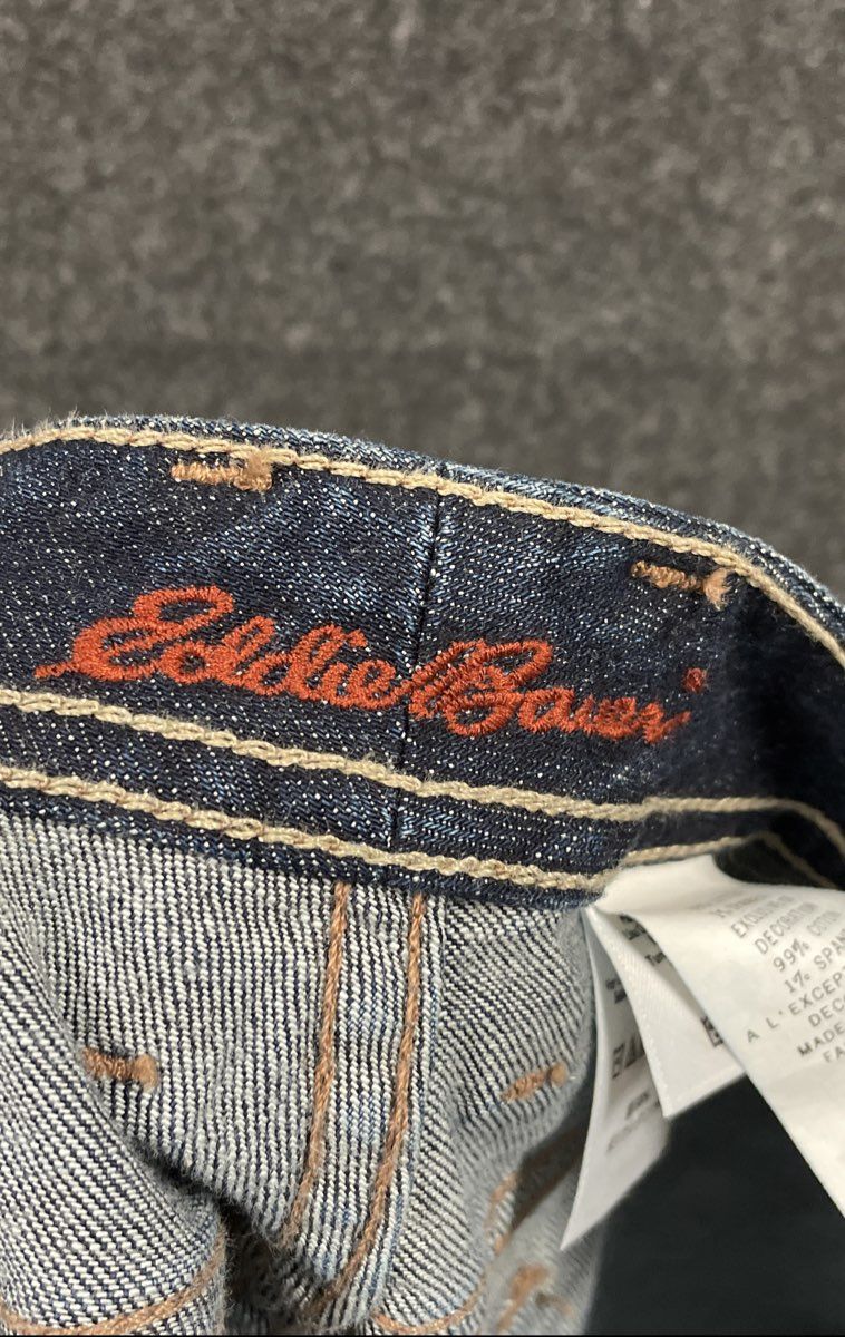 Eddie Bauer Women's Dark Wash Tall Straight Leg Stretch Denim Jeans Sz 18T