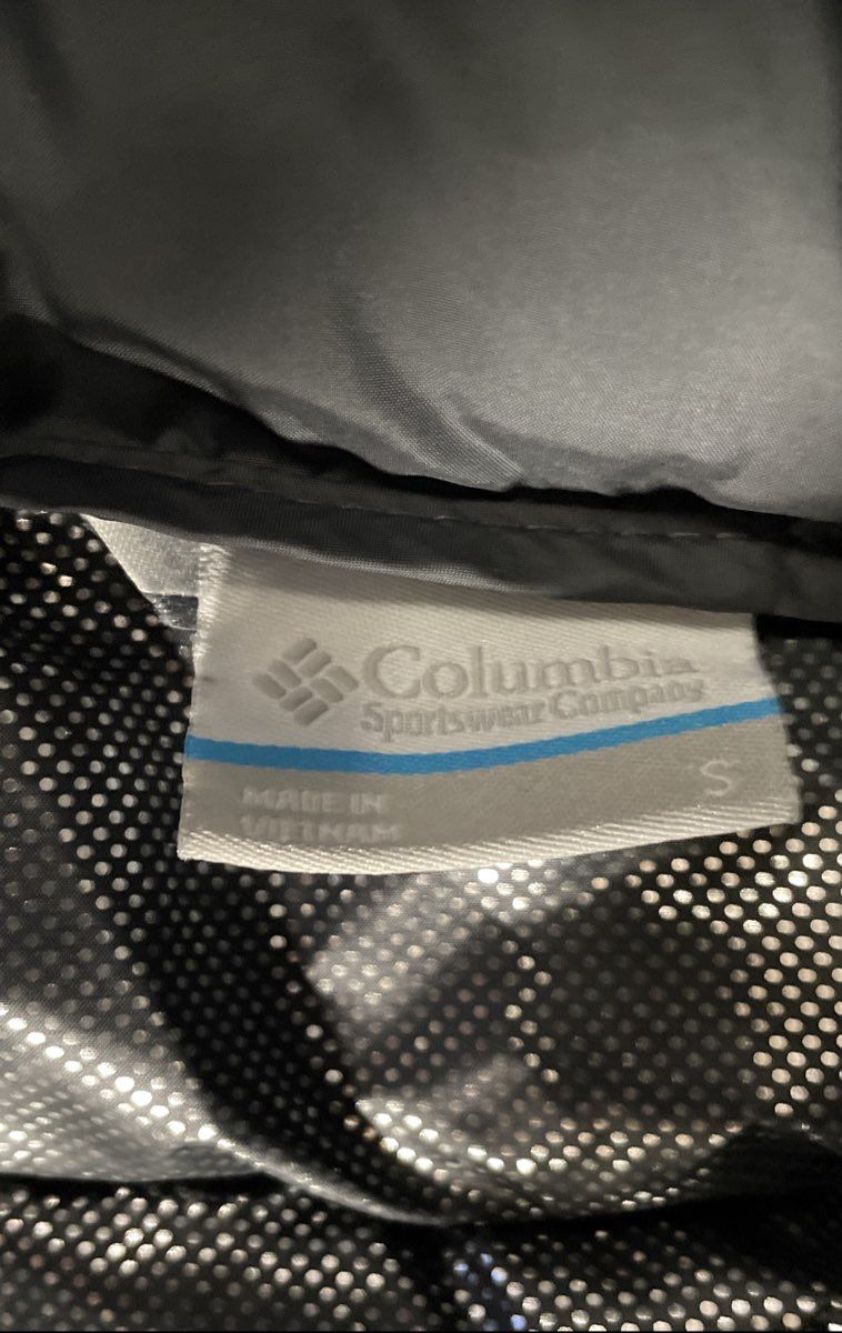 Columbia Men's Powder Lite Hooded Jacket Black Brown Colorblock Omni-Heat Sz S