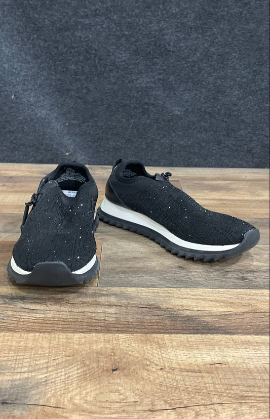 DKNY Veda Black Studded Rhinestone Slip-On Sneakers Women's Size 7.5