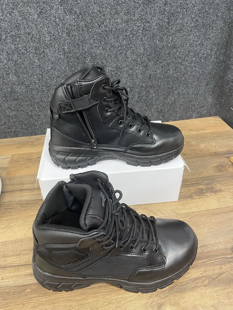 Interceptor Guard Black Side Zip 6 Inch Tactical Duty Boots Men's Size 8