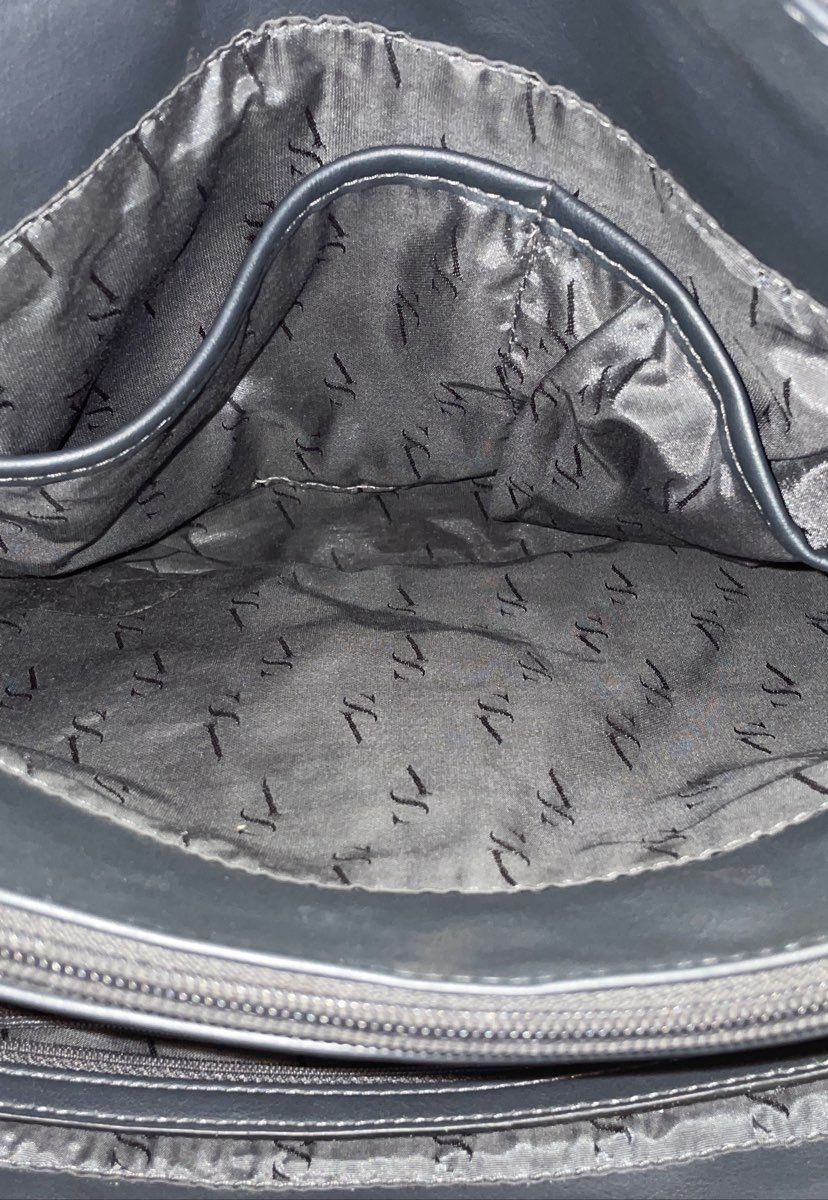 Simply Vera Vera Wang Grey Snakeskin Print Shoulder Bag Tote Gunmetal Hardware