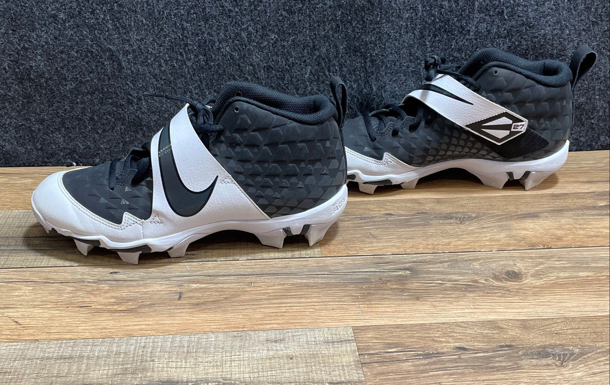 Nike Force Zoom Trout 6 Black White Baseball Cleats Men's Size 9