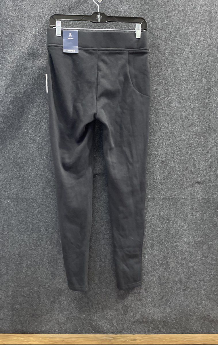 Lands' End Women's Black Serious Sweats High Rise Tapered Pants Size S NWT