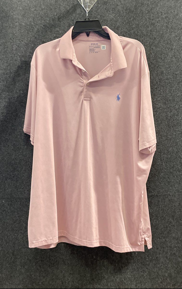 Polo Ralph Lauren Men's Pink Performance Short Sleeve Polo Shirt Sz XL