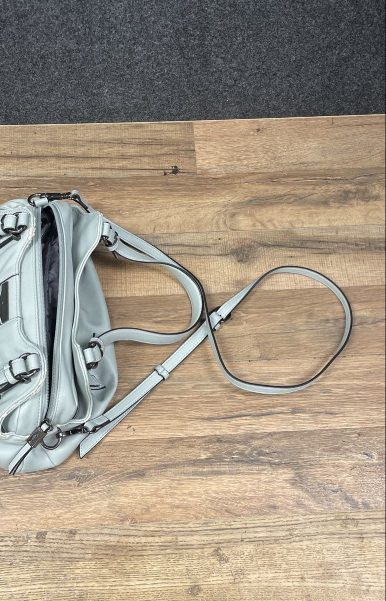 Simply Vera Vera Wang Pale Sage Green Faux Leather Satchel Crossbody Bag