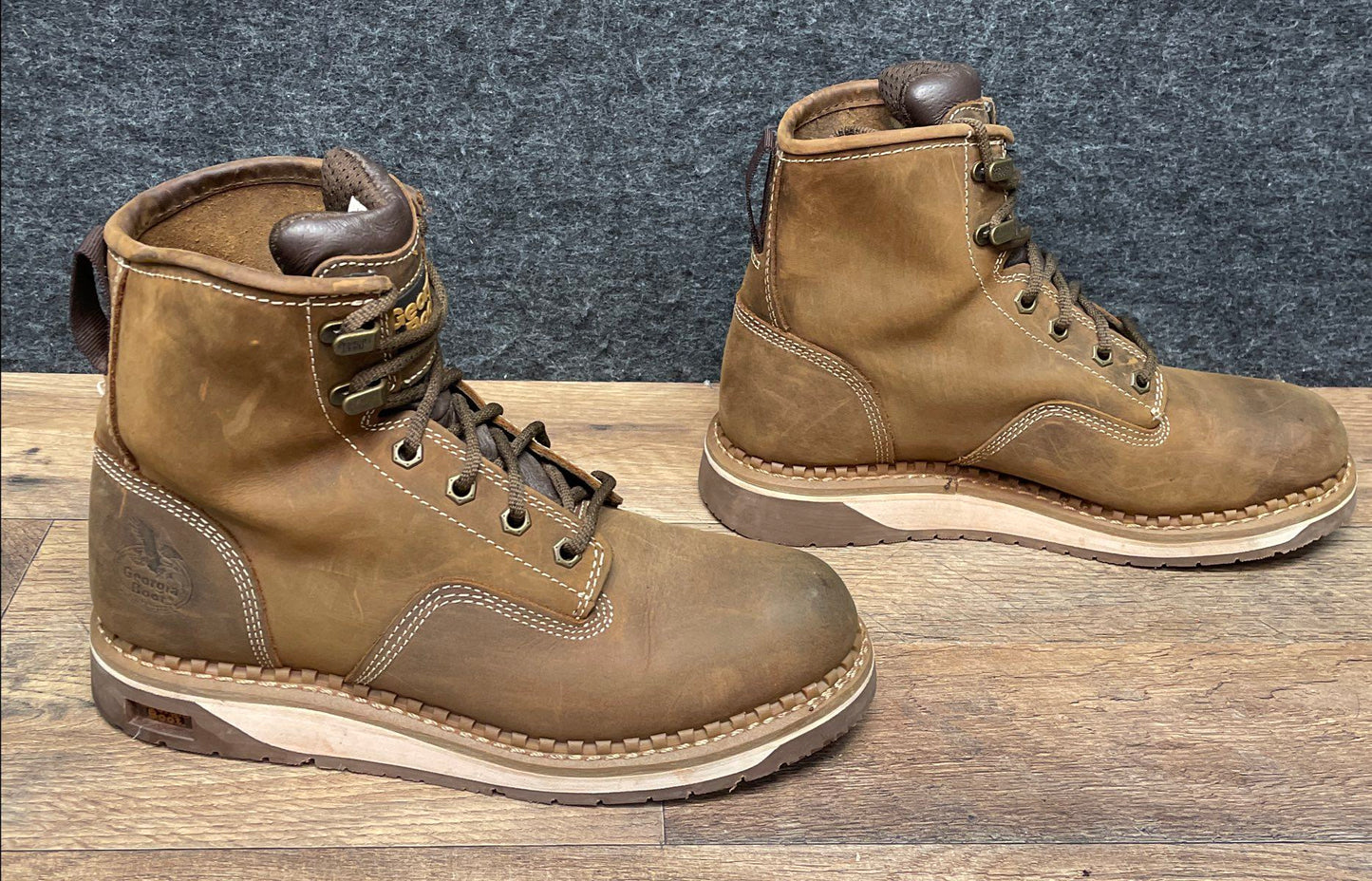 Georgia Boot Women's 6" Brown Leather EH Work Boots GB00512TS Size 8M