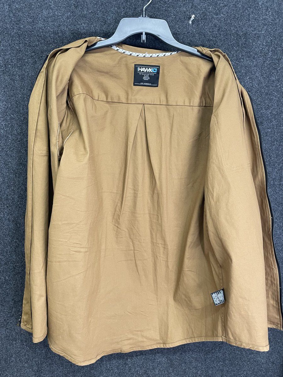 Tony Hawk Men's Tan Full Zip Cotton Blend Skate Chore Jacket Size XL