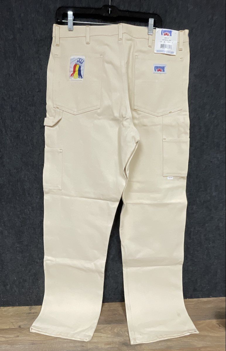 Caboose Men's Heavy Painter Pant Natural Janovic Plaza Logo NWT Sz 36x32