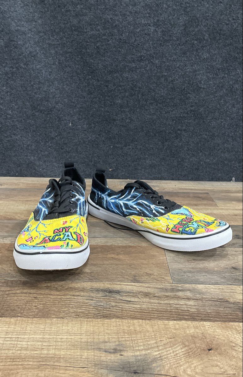 My Hero Academia Graphic Canvas Low Top Sneakers Yellow Black Size 12
