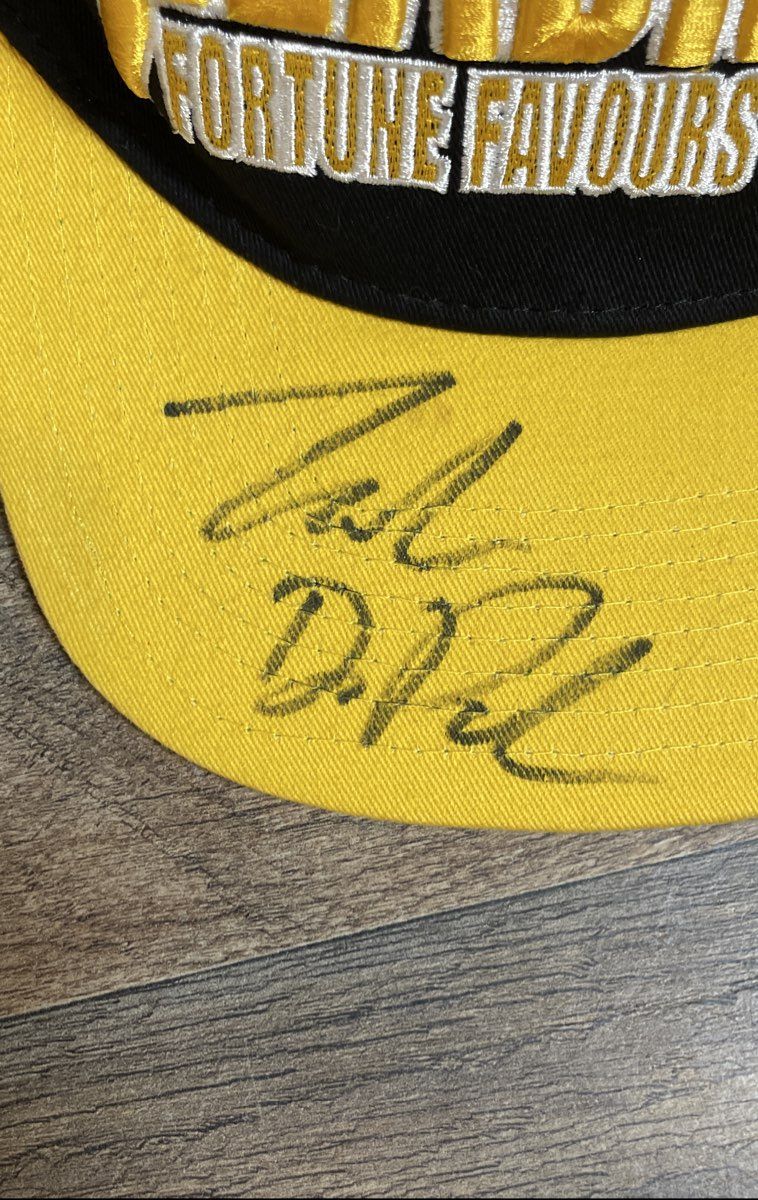 Headrush Snapback Hat Black Yellow Zach DiPaolo Autographed Unauthenticated
