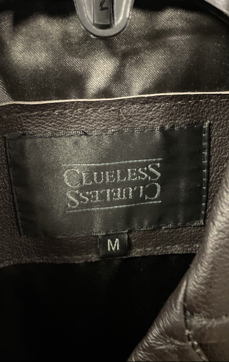 Vintage 90s Y2K Clueless Women's Black Long Genuine Leather Button Jacket Sz M