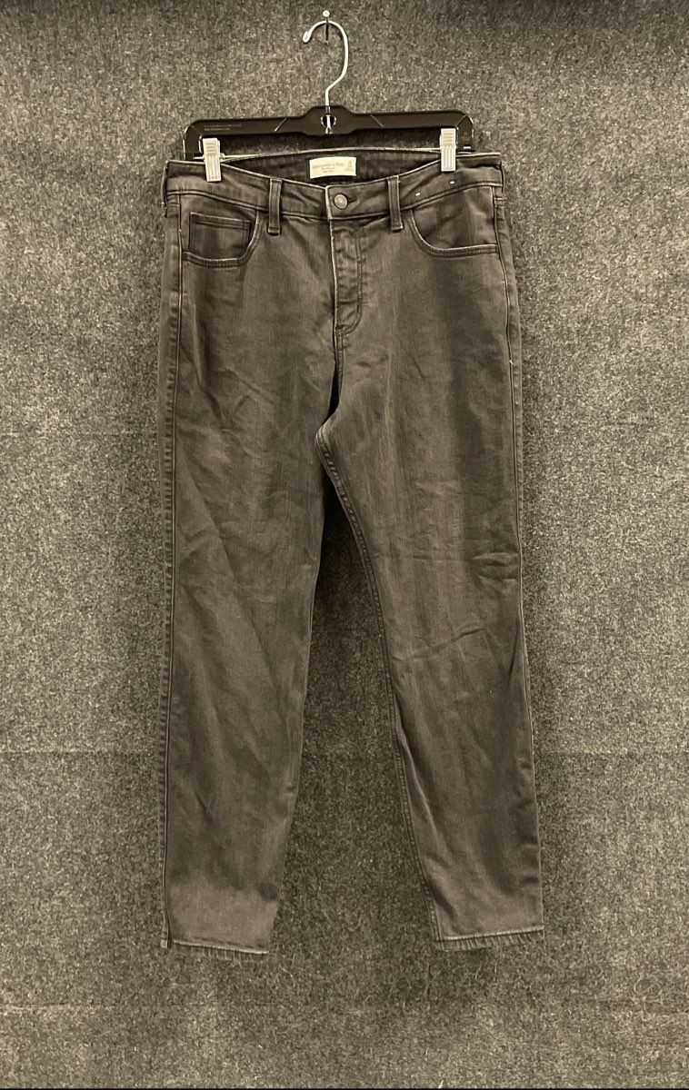 Abercrombie & Fitch Women's The Skinny High Rise Jeans Grey Washed Sz 10R