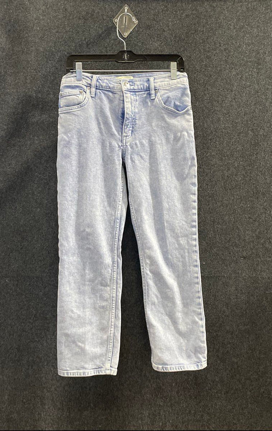 Tory Burch Women's Light Blue Bleach Wash Straight Leg Denim Jeans Sz 27