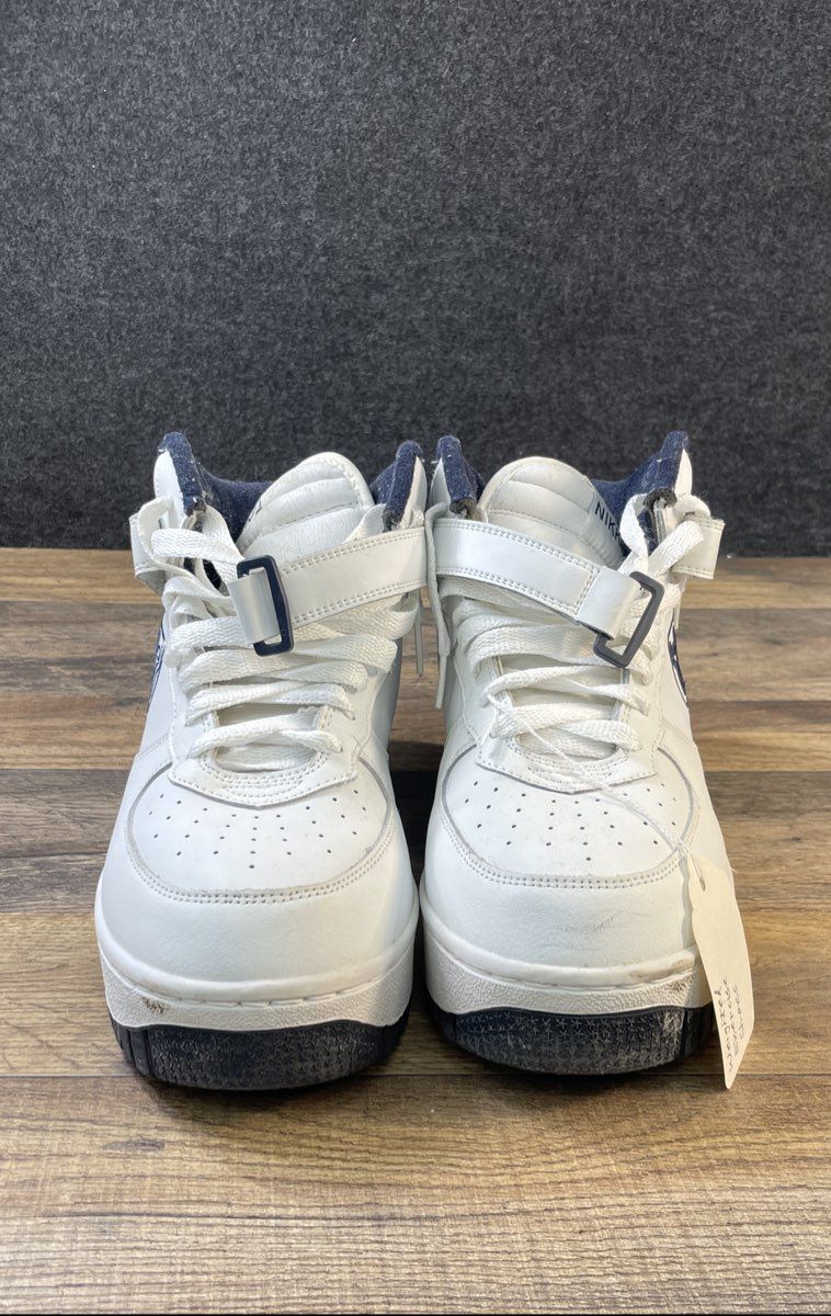 Nikken CardioStrides White Navy Weighted Exercise High Top Sneakers Size 9.5