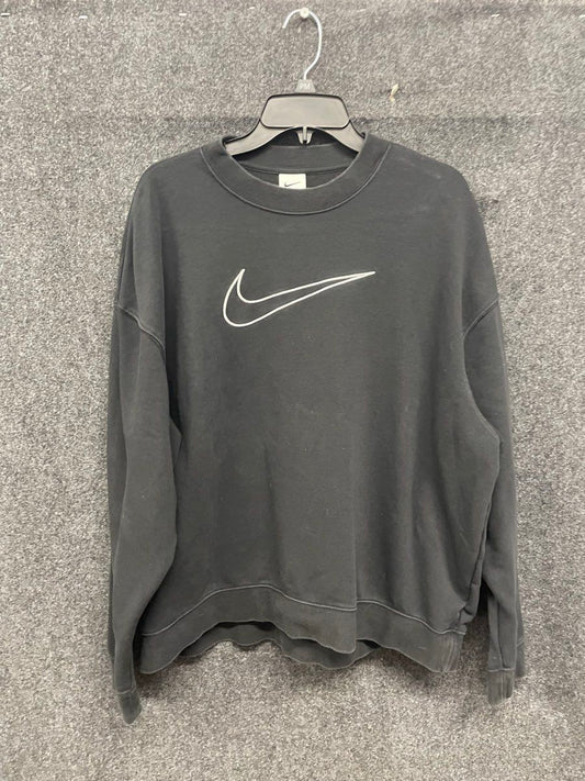 Nike Women's Phoenix Fleece Oversized Crewneck Sweatshirt Black Sz L