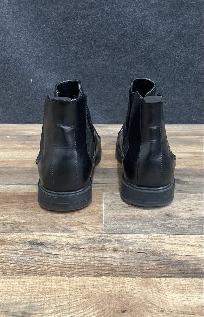 Kenneth Cole Reaction Black Faux Leather Chelsea Boots Men's Size 12