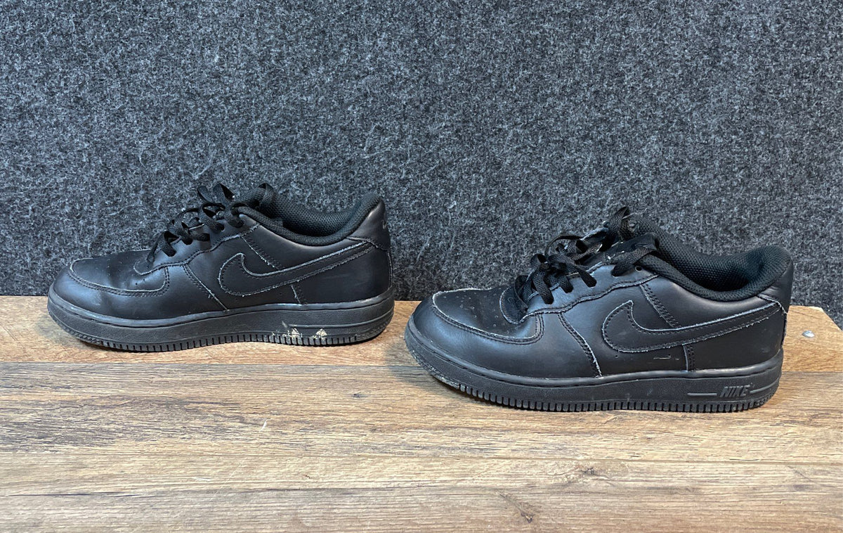 Nike Air Force 1 Low Triple Black Sneakers Size 3Y
