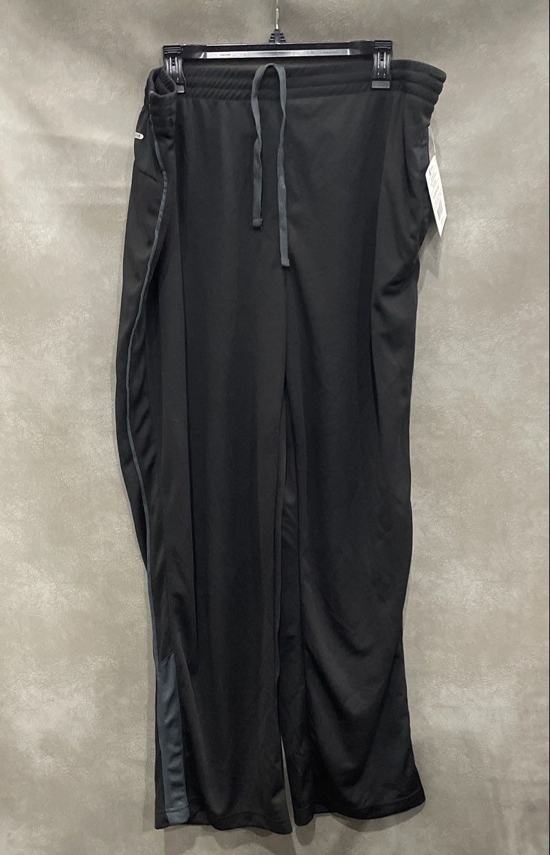 Starter Men's Black Athletic Track Pants Mesh Side Stripe Drawstring NWT Sz XL