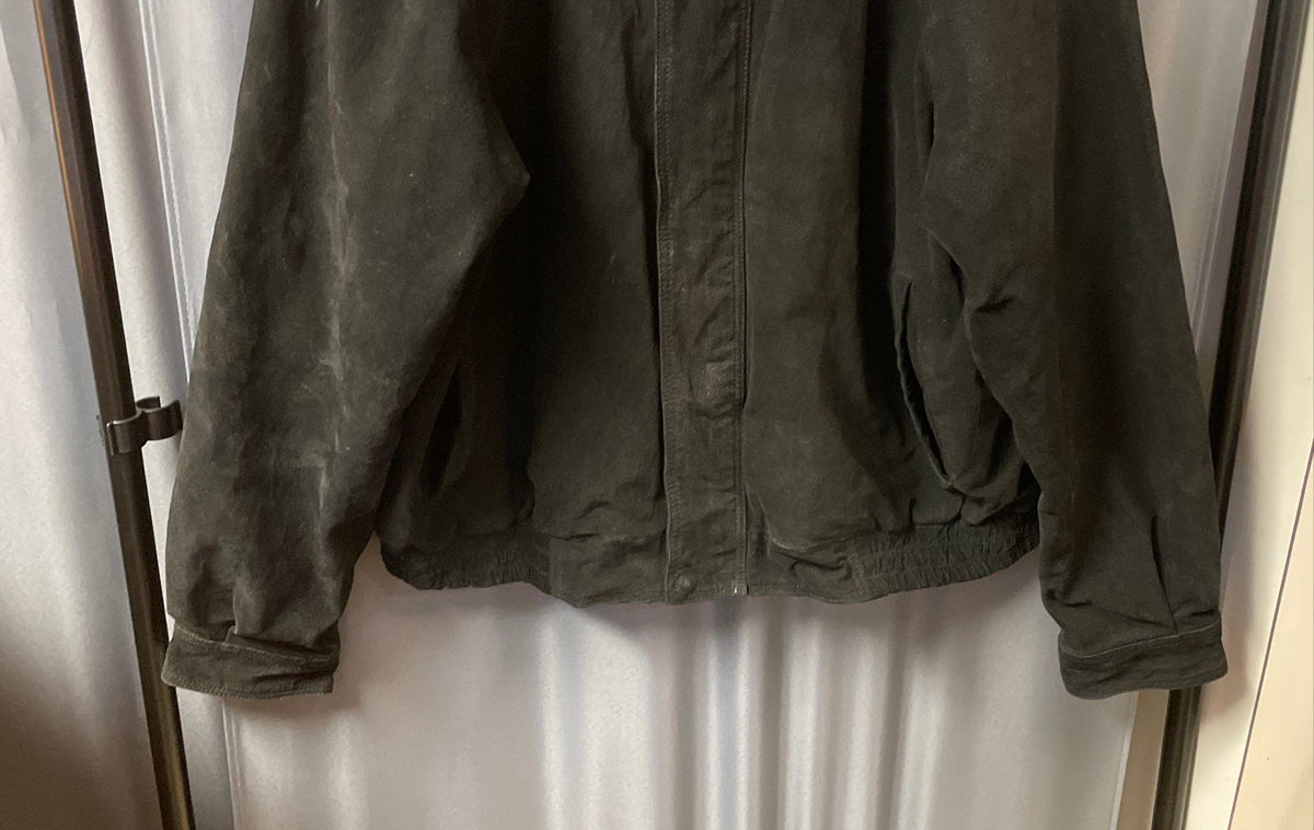 Knightsbridge Men's Black Suede Leather Jacket Full Zip Bomber Sz XL