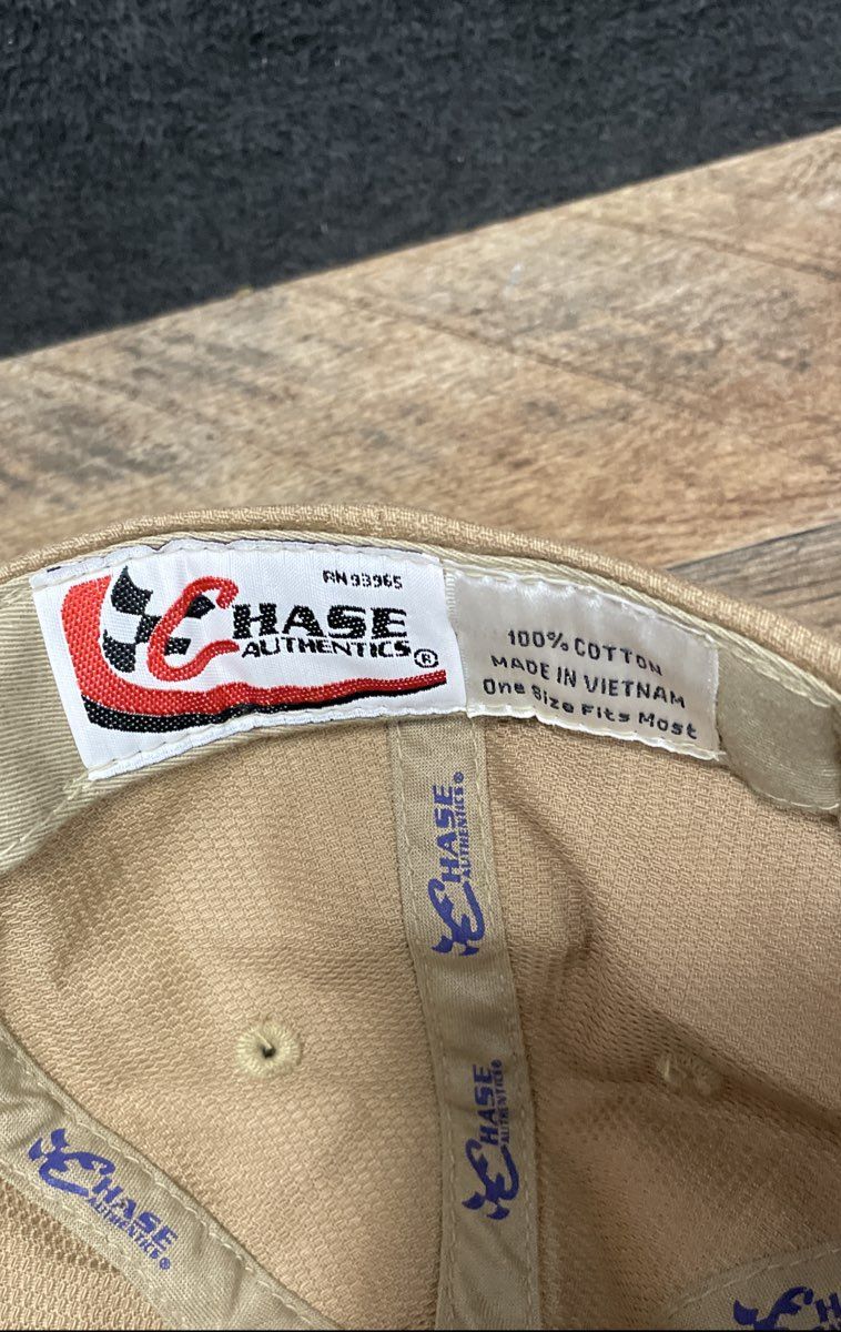 NASCAR Denny Hamlin FedEx Racing Hat #11 Chase Authentics Tan Cotton Cap