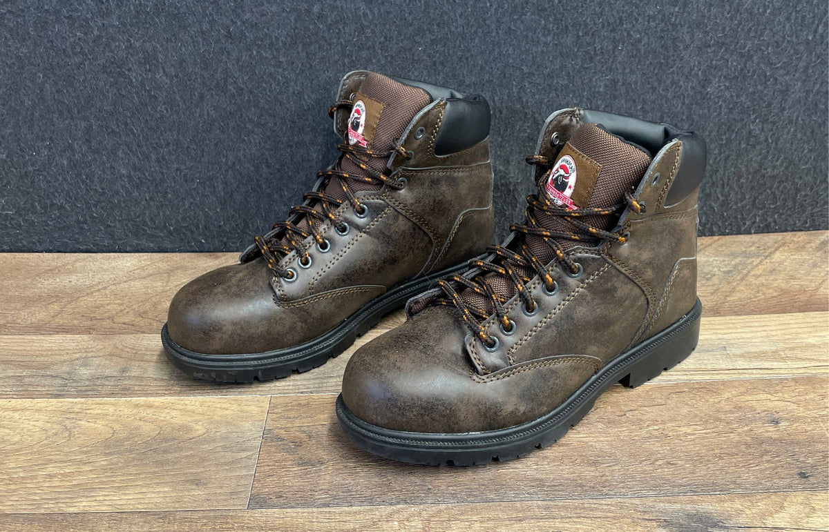 Brahma Raid Steel Toe Brown Lace Up Work Safety Boots Men's Size 7