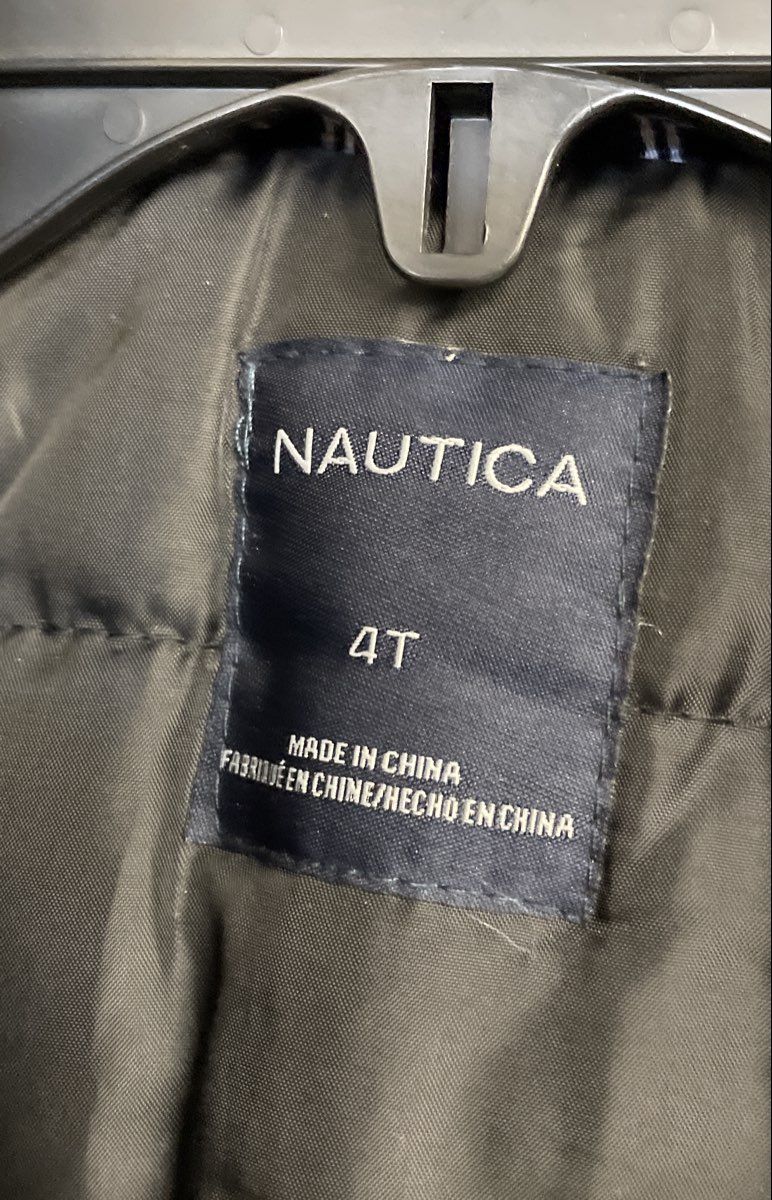 Nautica Toddler Boys Black Hooded Parka Winter Puffer Jacket Coat Size 4T