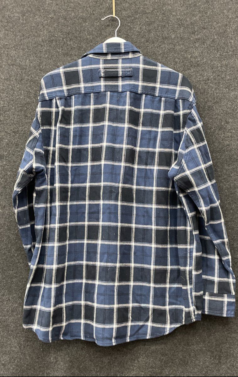 Duluth Trading Company Men's Blue Plaid Burlyweight Flannel Shirt NWT Size L