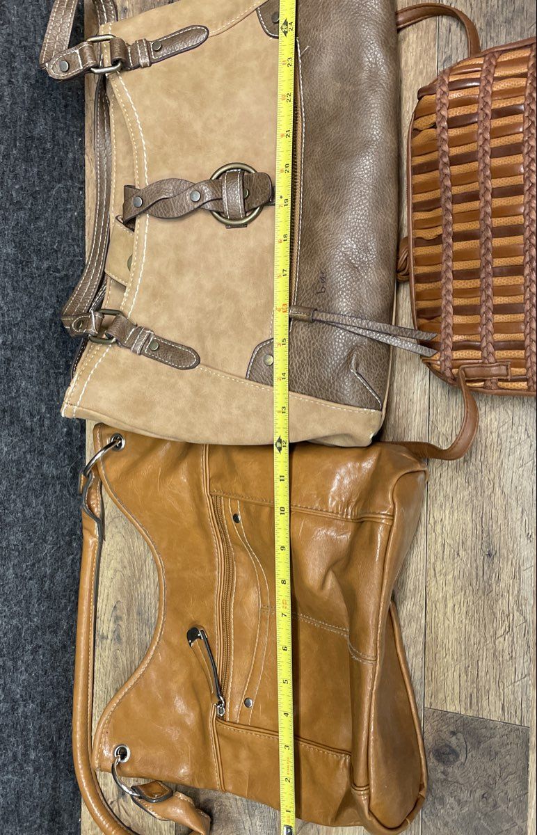b.o.c. Croft & Barrow Brown Handbag Shoulder Tote Crossbody Lot of 3