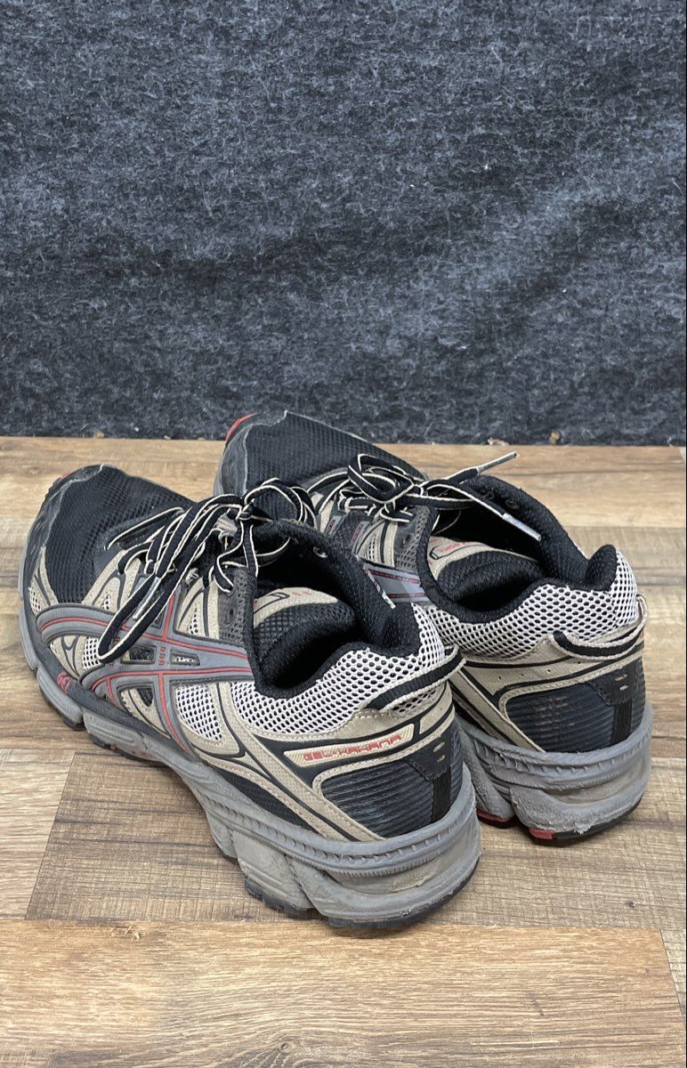 Asics Gel Kahana 5 Grey Black Red Trail Running Sneakers Men's Size 11