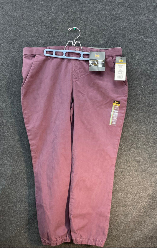 Lee Women's Purple Weldon Ultra Lux Comfort Tapered Jogger Pants NWT Sz 16M