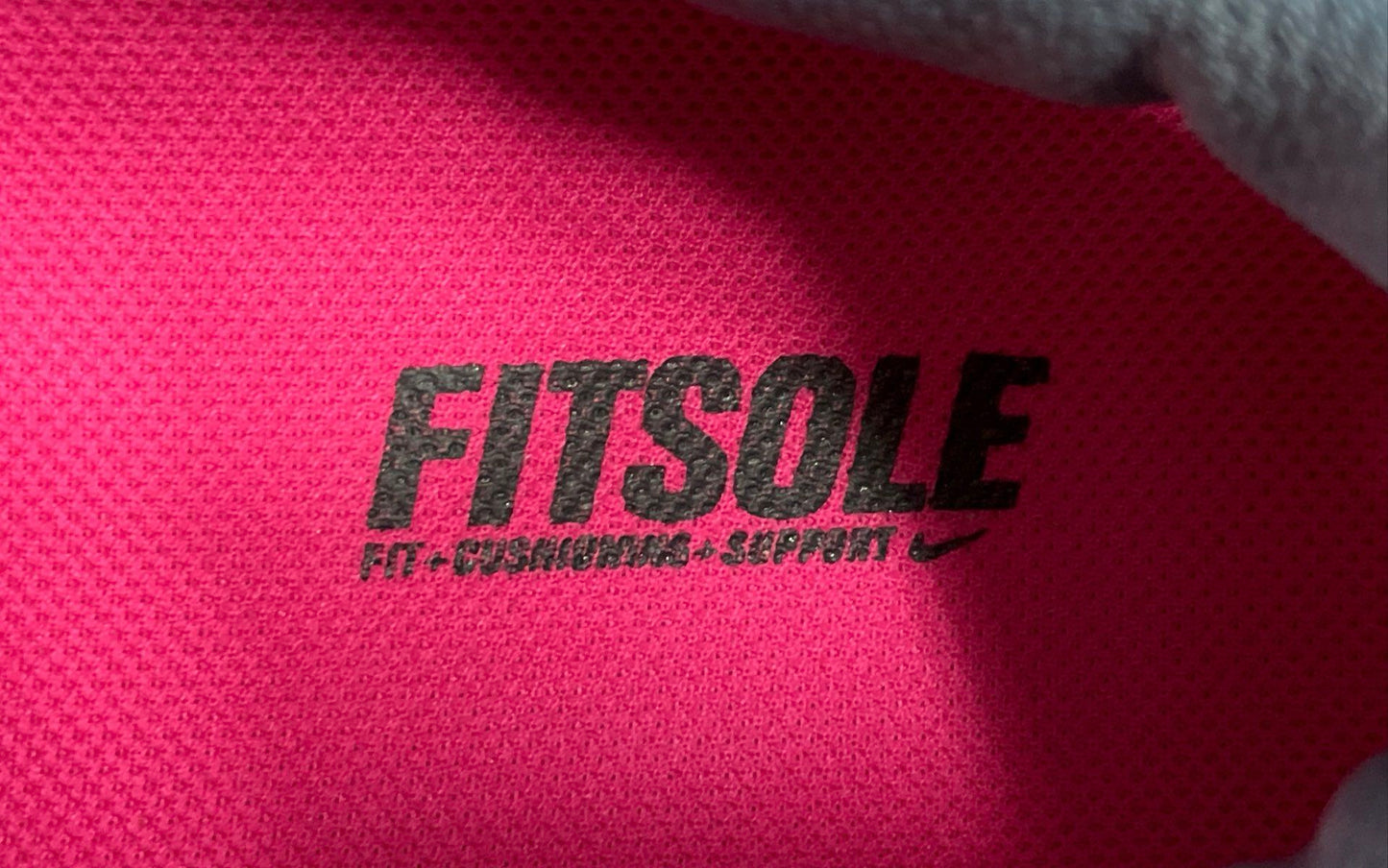 Nike FS Lite Run 3 Dark Grey Pink Blast Women's Running Shoes Size 7