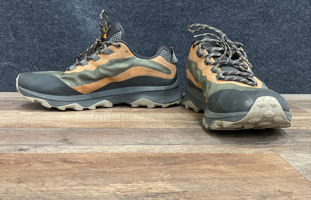 Merrell Moab Speed Brown Green Black Men's Hiking Shoes Size 9.5